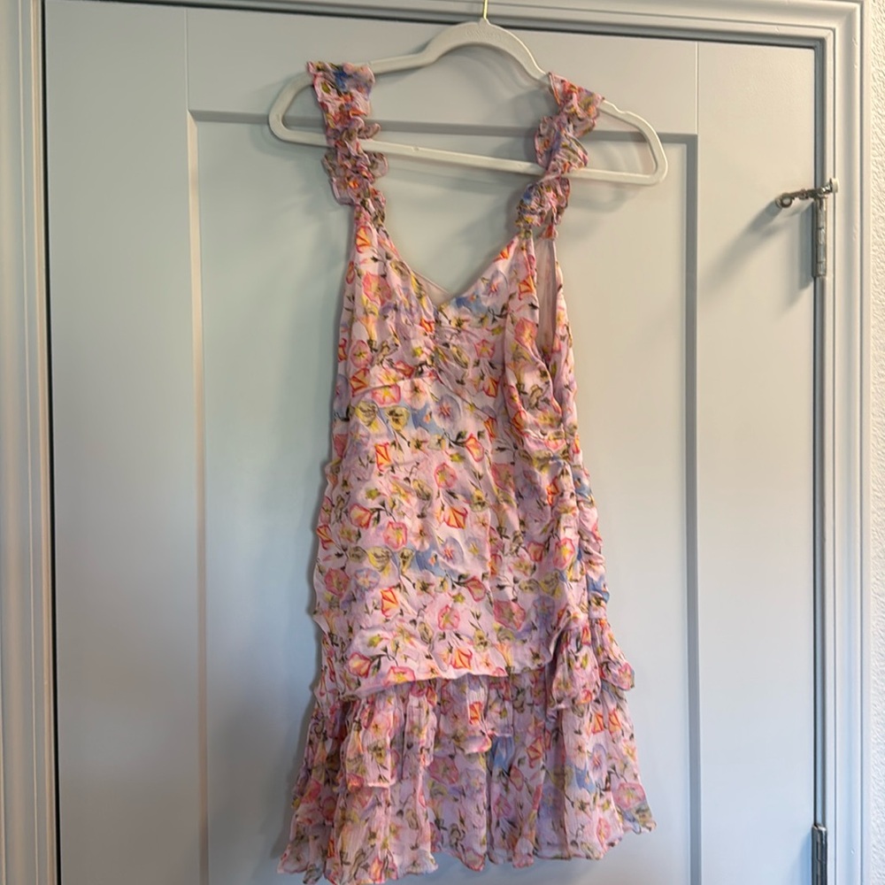 Love Shack Fancy Pink Floral Mini dress